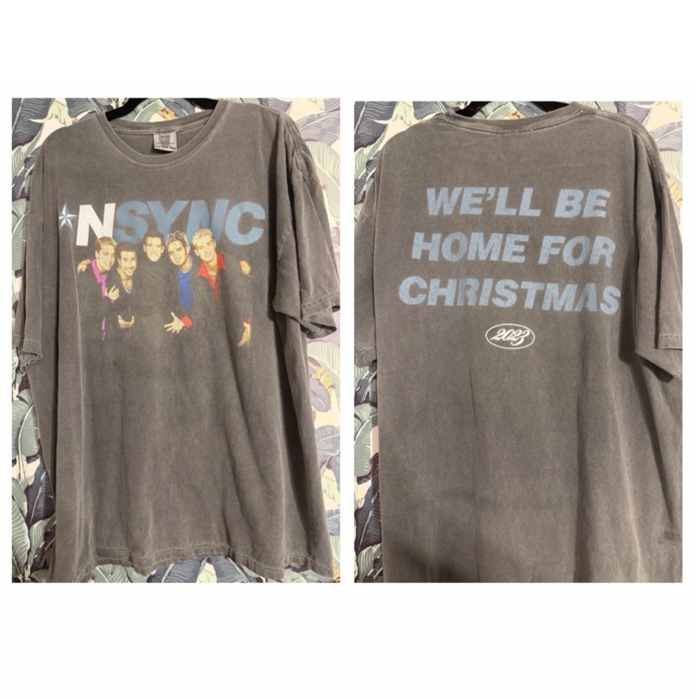 $45 preowned  NSYNC we’ll be home for christmas tshirt xxl 2xl extra large